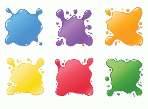 Paint Splotches Mini Cut-outs