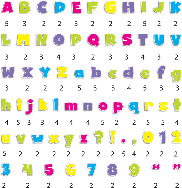Bold Brights Letters